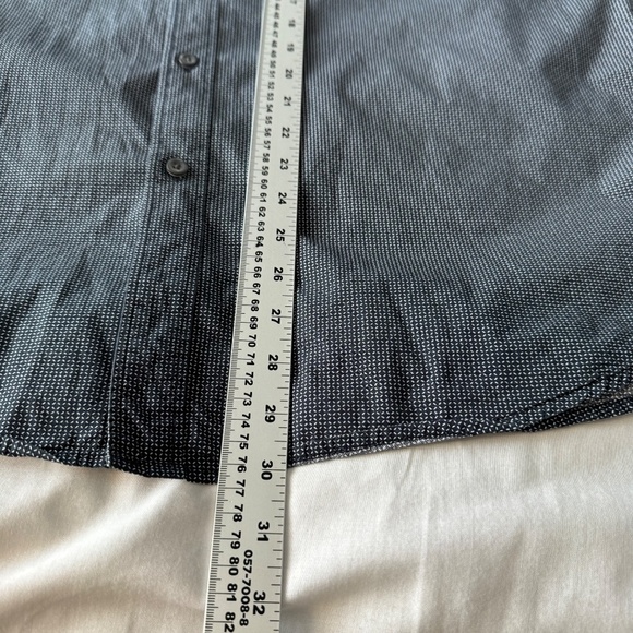 IKE Behar Men's‎ Short Sleeve X Patterned Casual Button Up Shirt Charcoal XXL - Picture 10 of 12